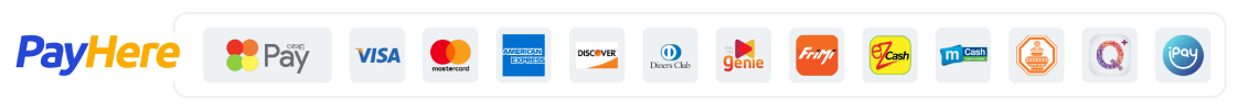 Accepted payment methods via PayHere